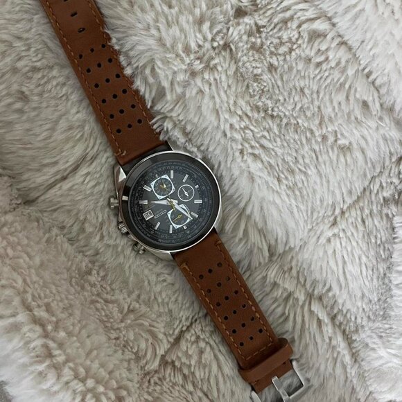 Citizen Men's Brown and Silver Watch - Picture 1 of 4